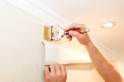 Pose de papier peint à Ventron — revêtements muraux et toiles de verre